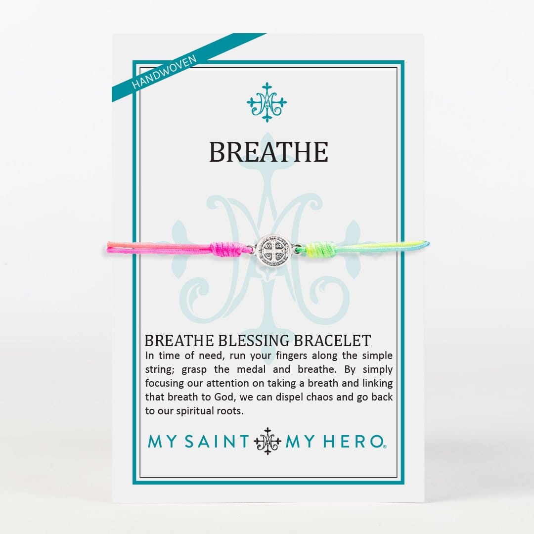 My Saint My Hero My Saint My Hero Breathe Blessing Bracelet with Silver Medal - Little Miss Muffin Children & Home