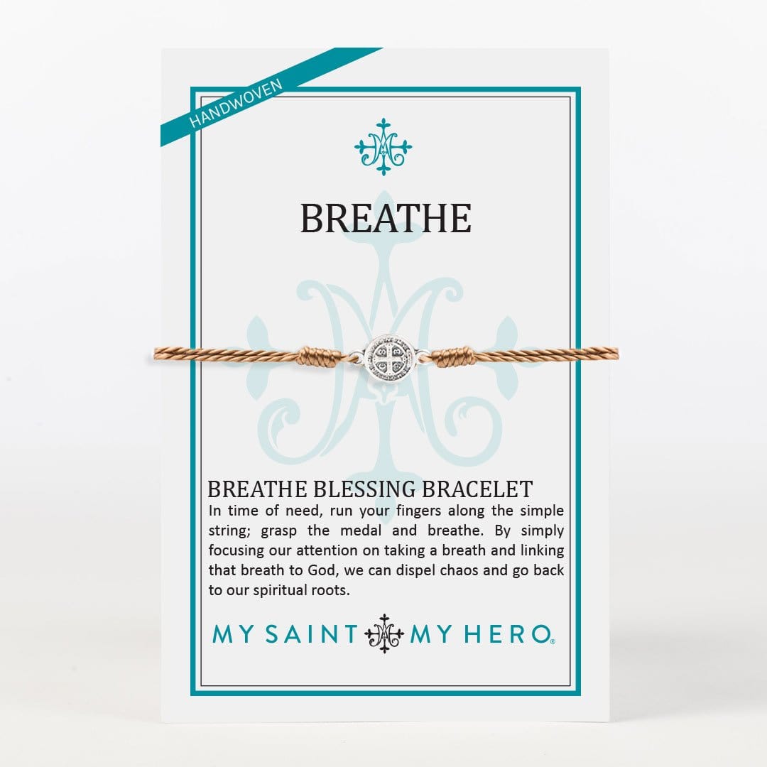 My Saint My Hero My Saint My Hero Breathe Blessing Bracelet with Silver Medal - Little Miss Muffin Children & Home