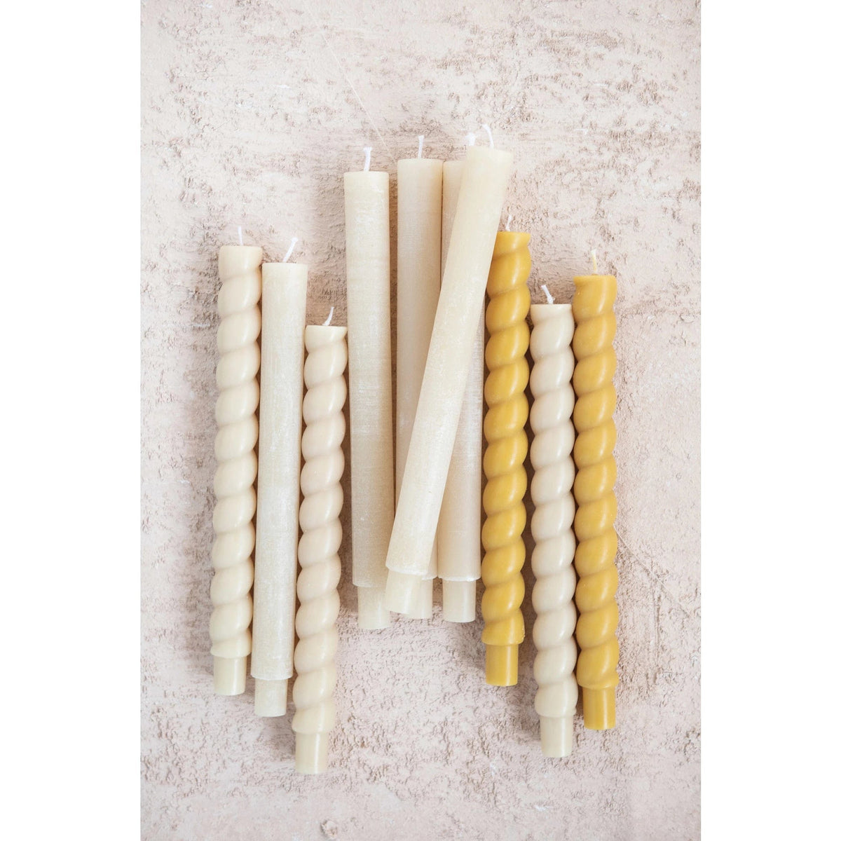 Creative Co-op Creative Co-op Unscented Powder Taper Candle in Box, Set of 12 - Little Miss Muffin Children & Home