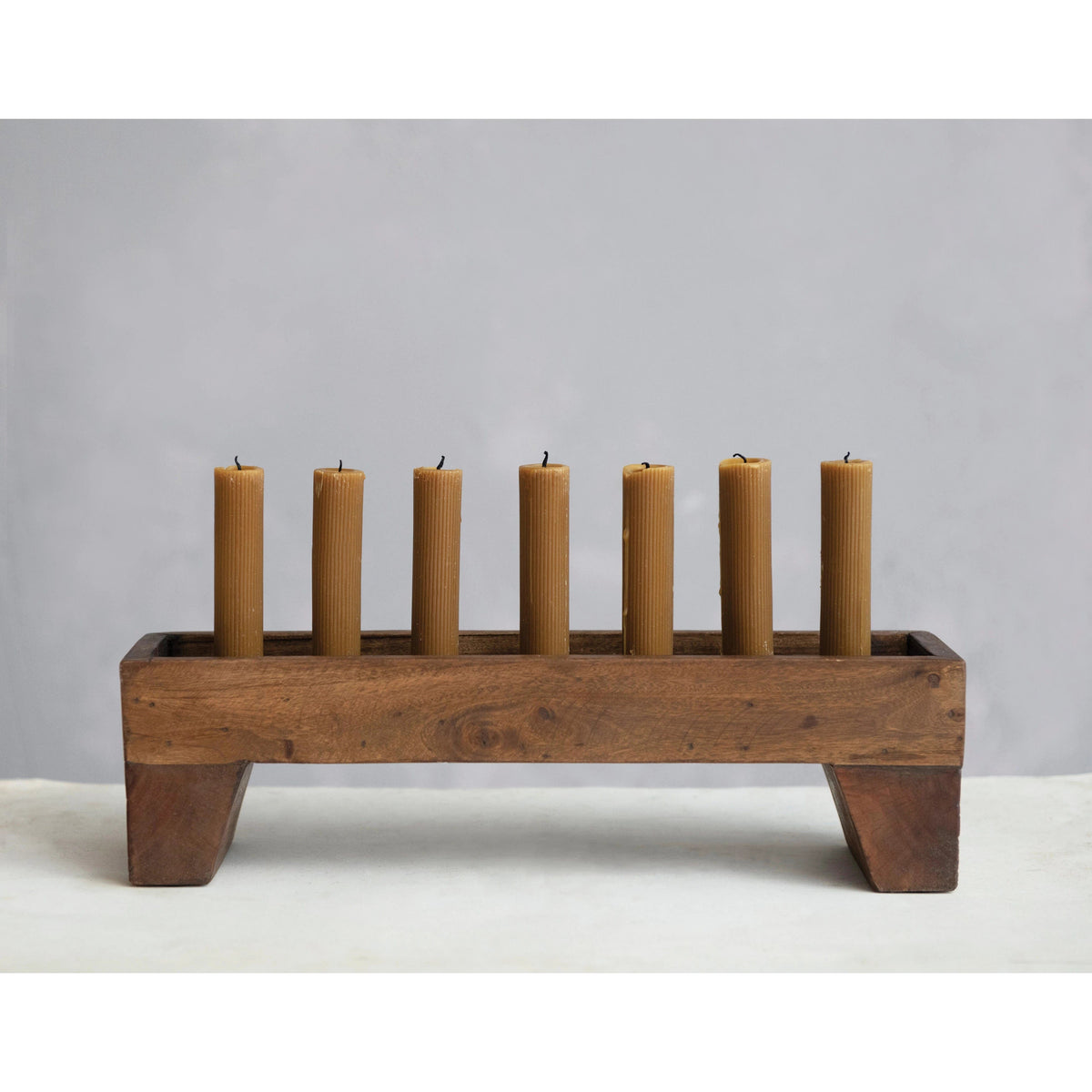 CCO - Creative Co-op Creative Co-op Reclaimed Wood Metal Taper Holder - Little Miss Muffin Children & Home