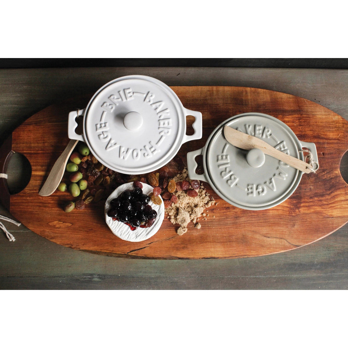 Creative Co-Op Creative Co-Op Brie Baker with Lid & Spreader - Little Miss Muffin Children & Home