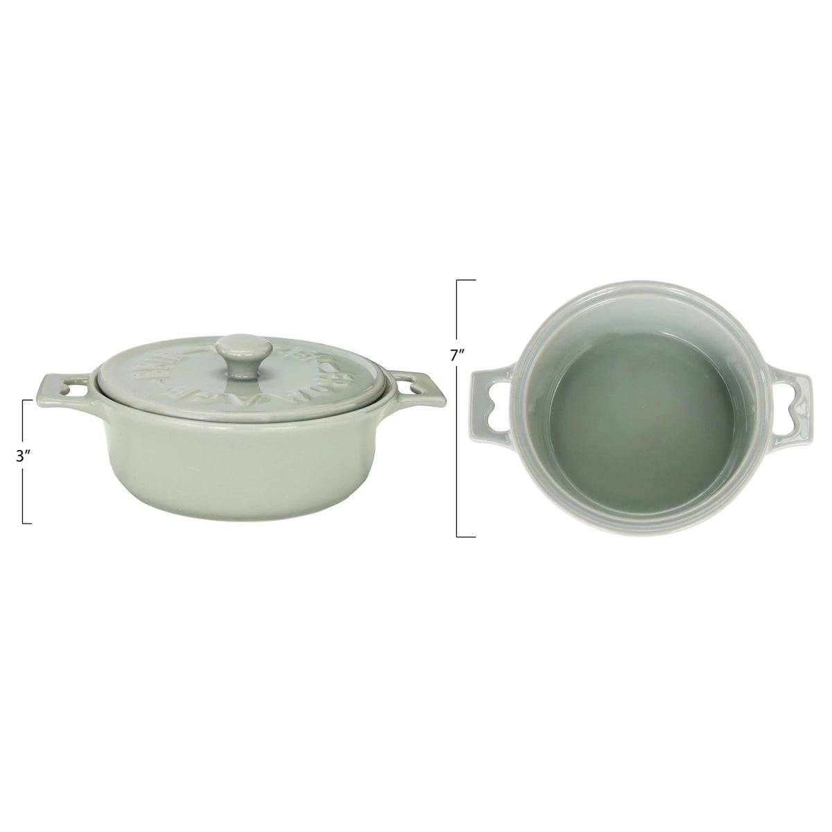 Creative Co-Op Creative Co-Op Brie Baker with Lid & Spreader - Little Miss Muffin Children & Home