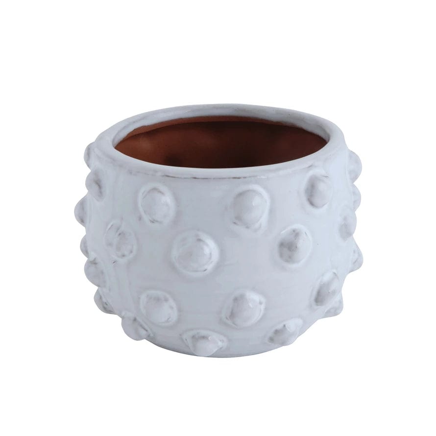 Creative Co-op Creative Co-op Terra Cotta Planter with Raised Dots - Little Miss Muffin Children & Home