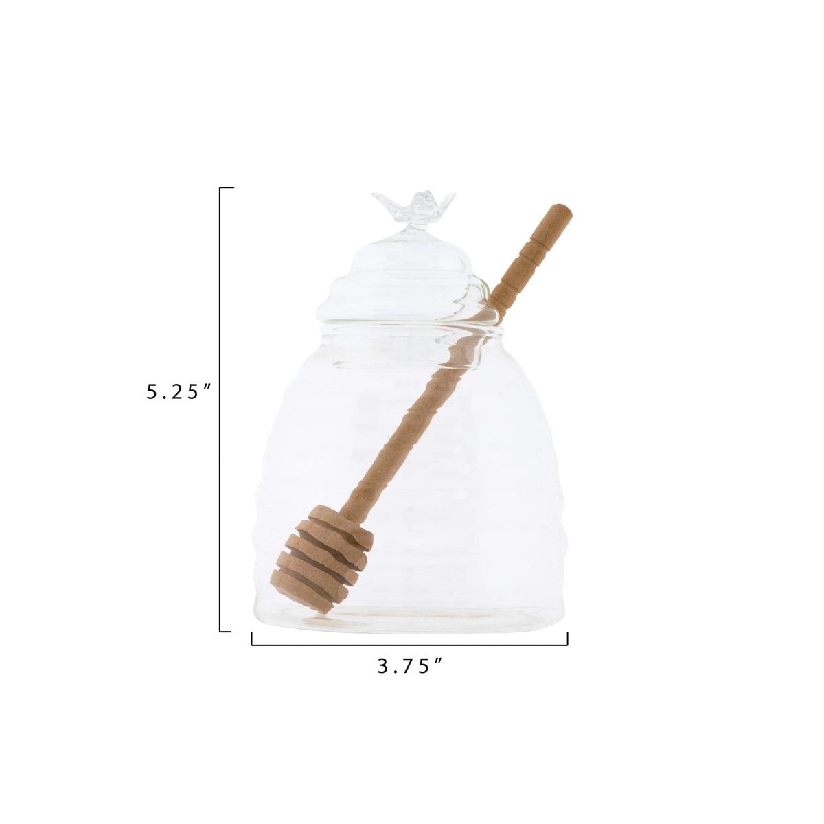 Creative Co-Op Creative Co-Op Honey Jar with Honey Dipper - Little Miss Muffin Children & Home
