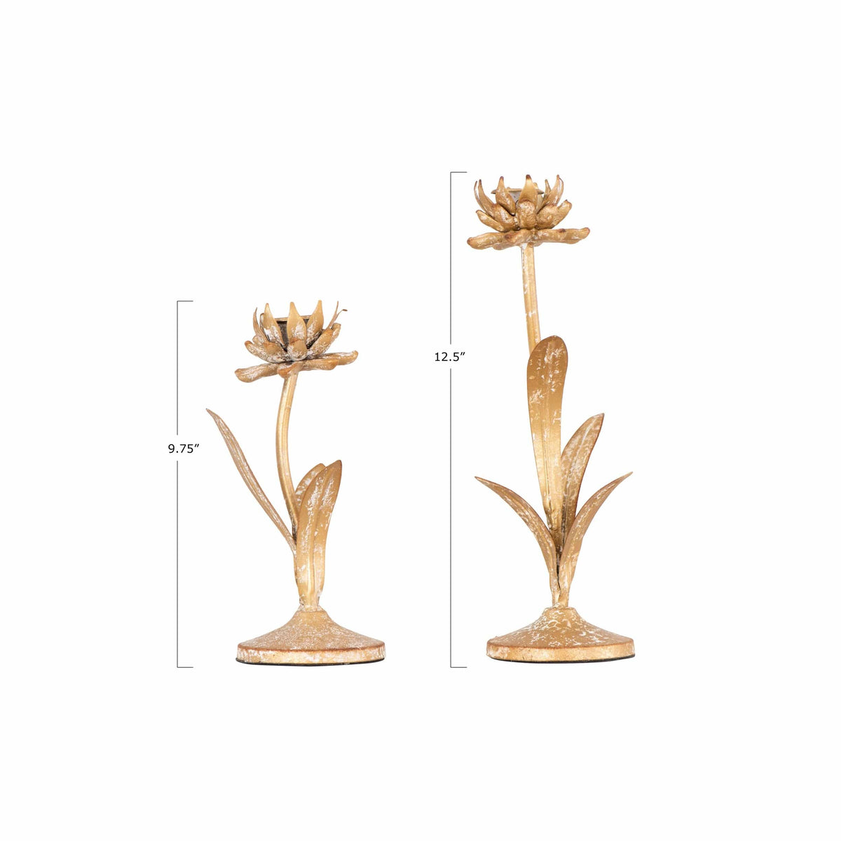 CREATIVE CO-OP Creative Co-op Flower Taper Holders - Little Miss Muffin Children & Home