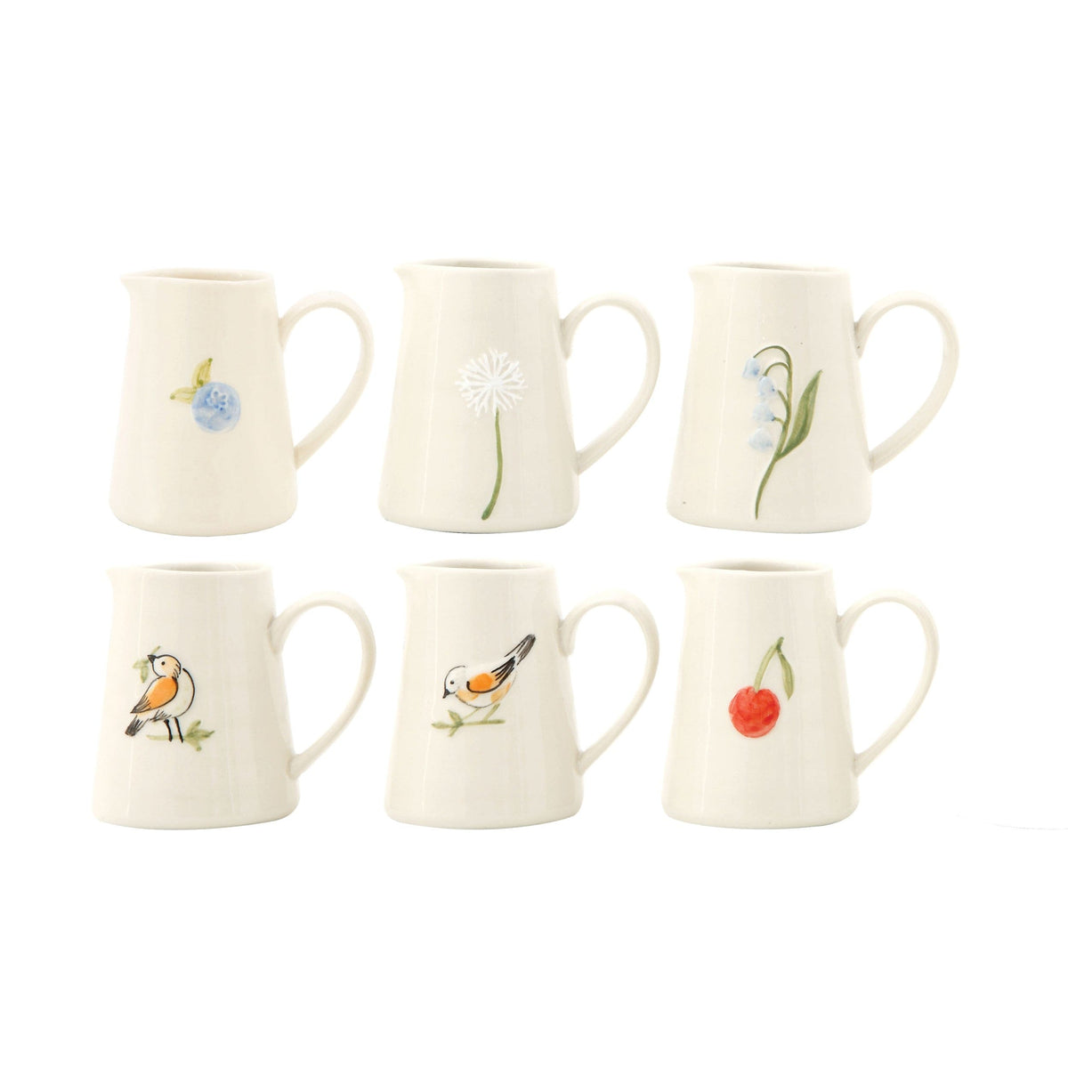 Creative Co-op Creative Co-op Hand-Painted Embossed Creamer 2022 - Little Miss Muffin Children & Home