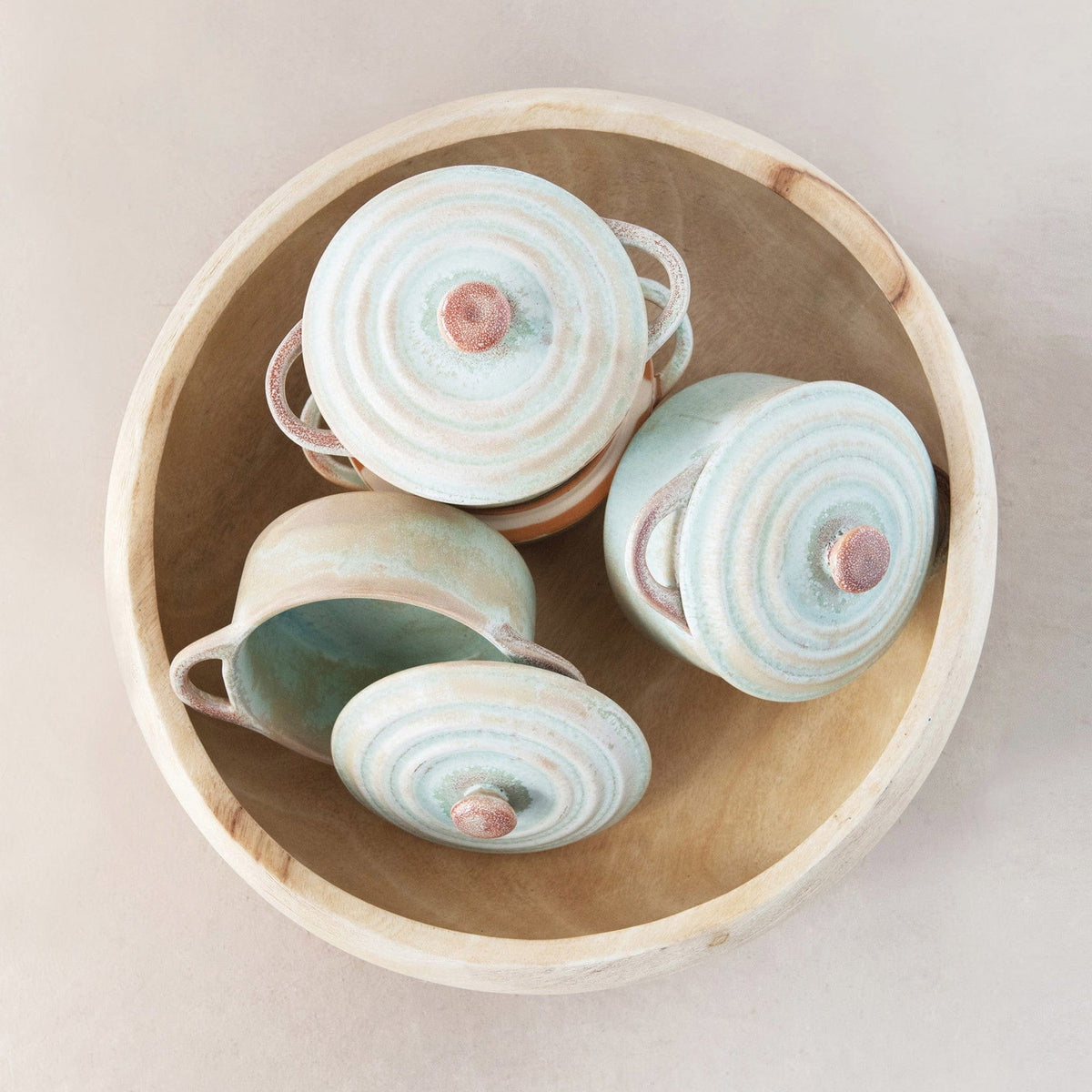 Creative Co-op Creative Co-op Stoneware Mini Baker with Glaze - Little Miss Muffin Children & Home