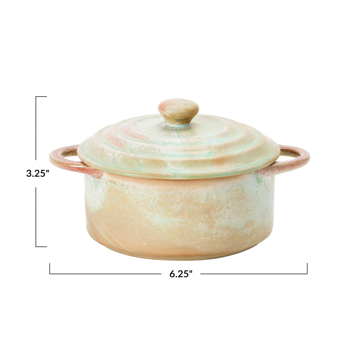Creative Co-op Creative Co-op Stoneware Mini Baker with Glaze - Little Miss Muffin Children & Home