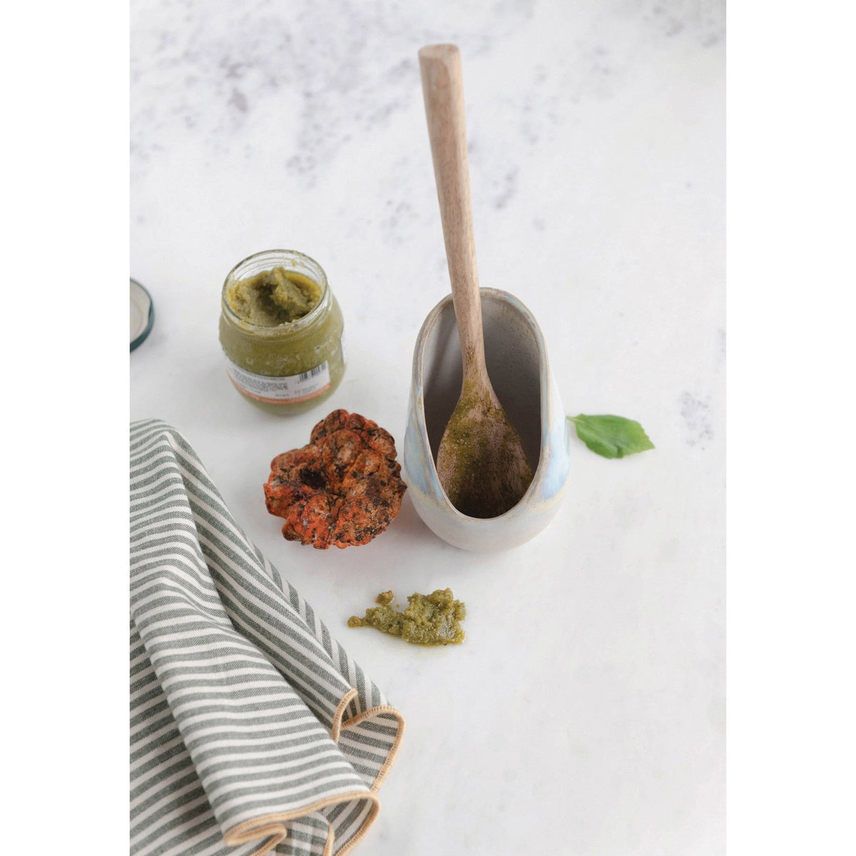 Creative Co-op Creative Co-op Stoneware Spoon Rest with Glaze - Little Miss Muffin Children & Home