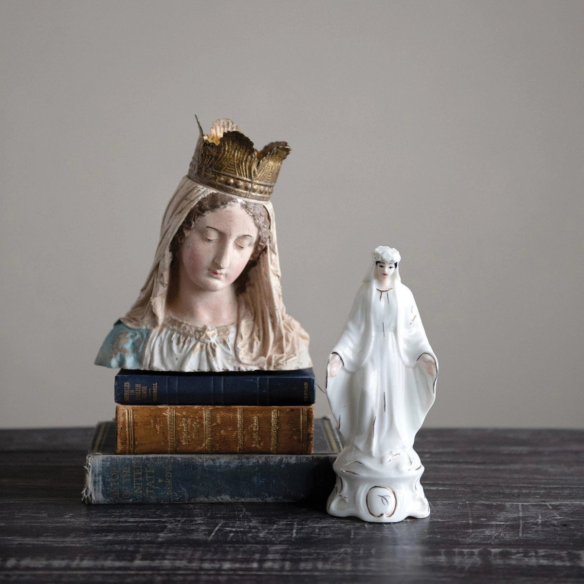 Creative Co-op Creative Co-op Magnesia Reproduction Virgin Mary Bust w/ Crown - Little Miss Muffin Children & Home