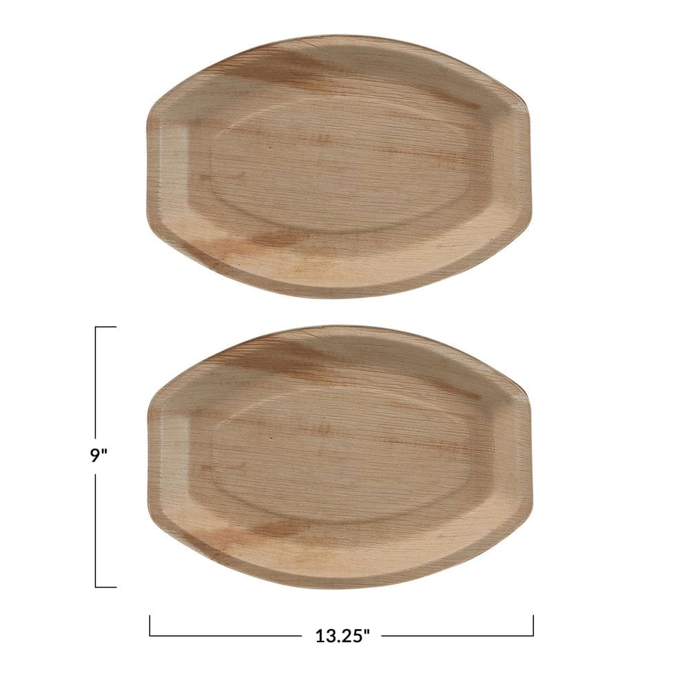 areca palm disposable plates Creative Co Op Areca Palm Dinner Plate Set