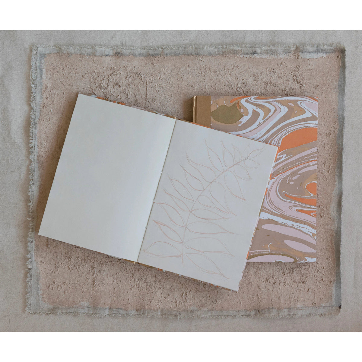 Creative Co-op Creative Co-op Recycled Marbled Paper Notebook - Little Miss Muffin Children & Home