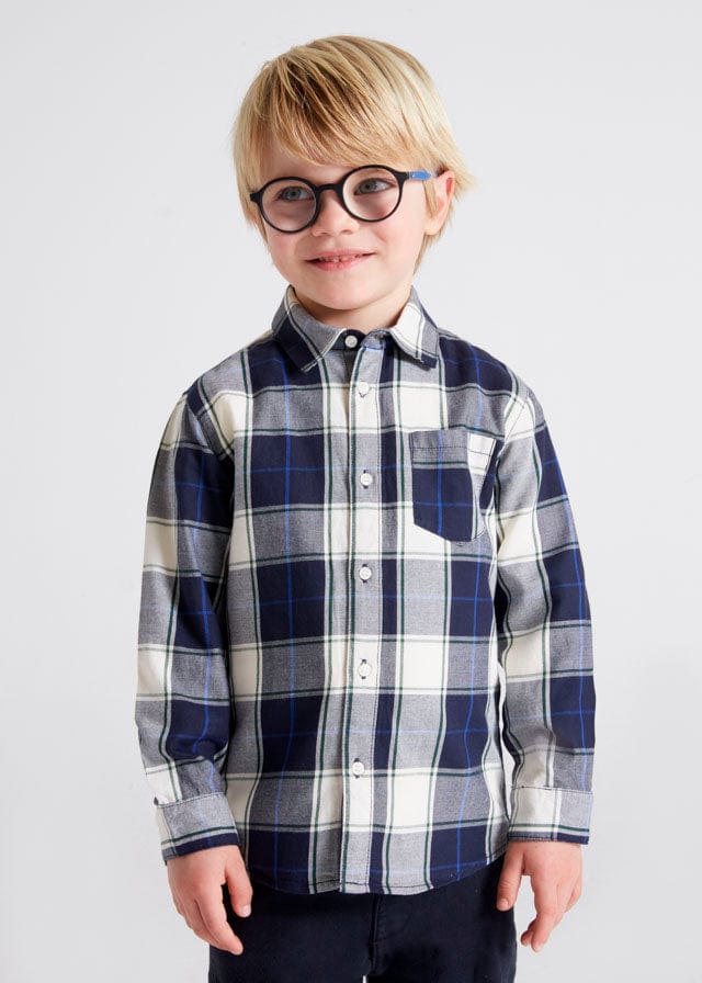 MAY - Mayoral Usa Inc Mayoral Longsleeve Checked Shirt - Little Miss Muffin Children & Home