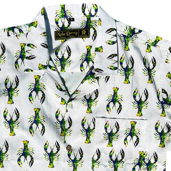 Mardi Gras Crawfish Aloha Shirt | Nola Dawg
