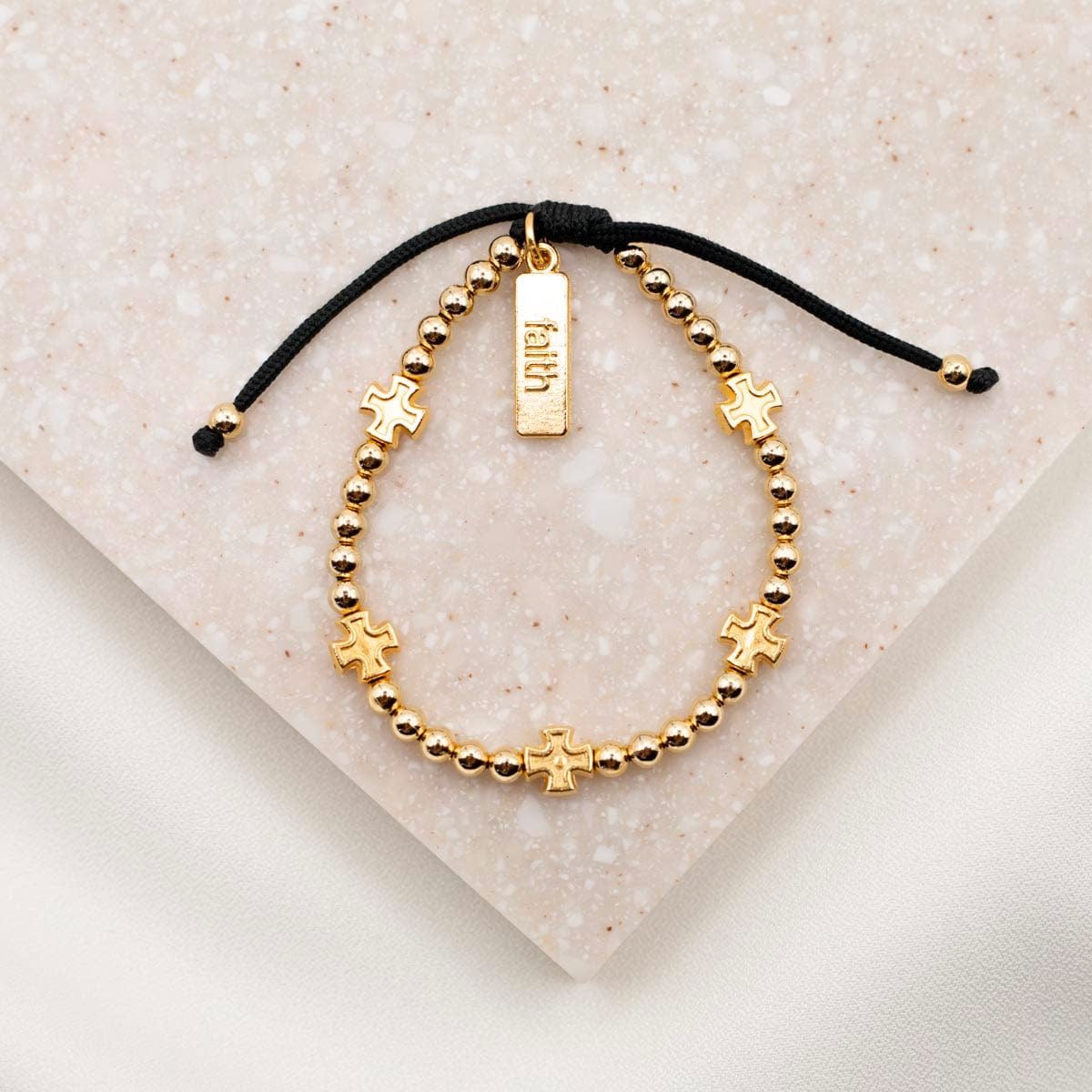 My Saint My Hero My Saint My Hero Faith Over Everything Beaded Bracelet - Little Miss Muffin Children & Home