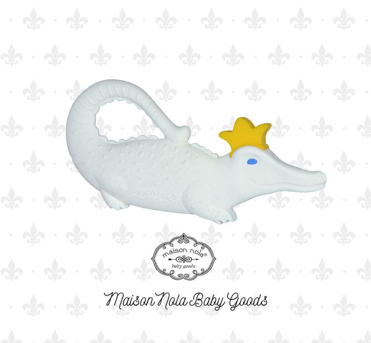 MAISON NOLA Maison NOLA White Gator Teether - Little Miss Muffin Children & Home