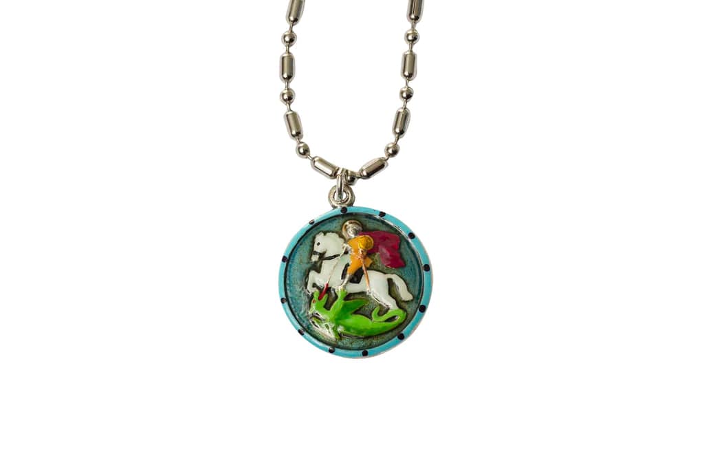 Saints For Sinners Saints For Sinners Saint George Hand Painted Medal - Little Miss Muffin Children & Home