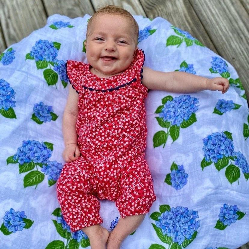 LHT - Little Hometown Little Hometown Hydrangeas Swaddle Blanket - Little Miss Muffin Children & Home