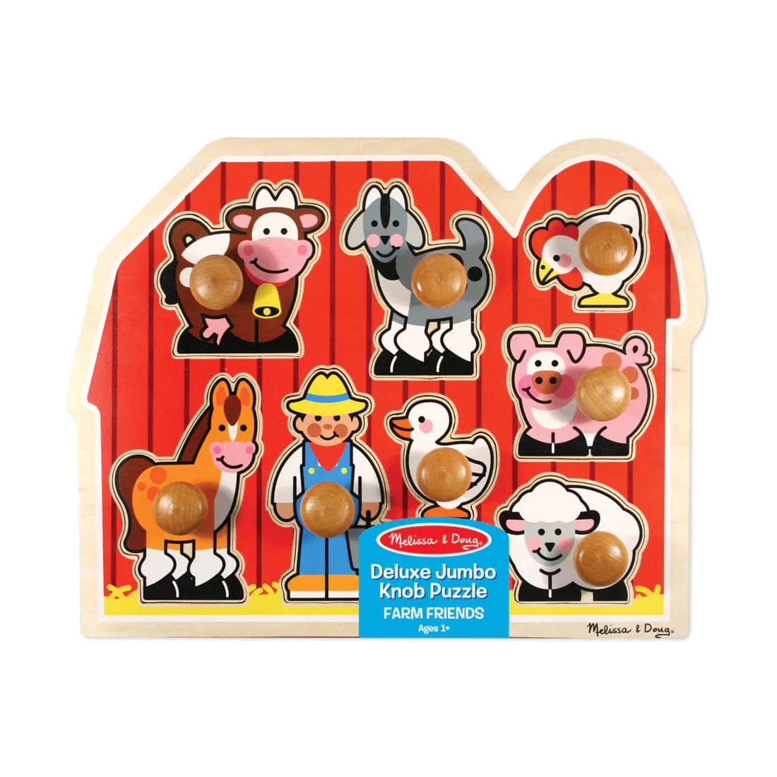 Melissa & Doug Melissa & Doug Large Farm Jumbo Knob Puzzle - 8 pieces - Little Miss Muffin Children & Home