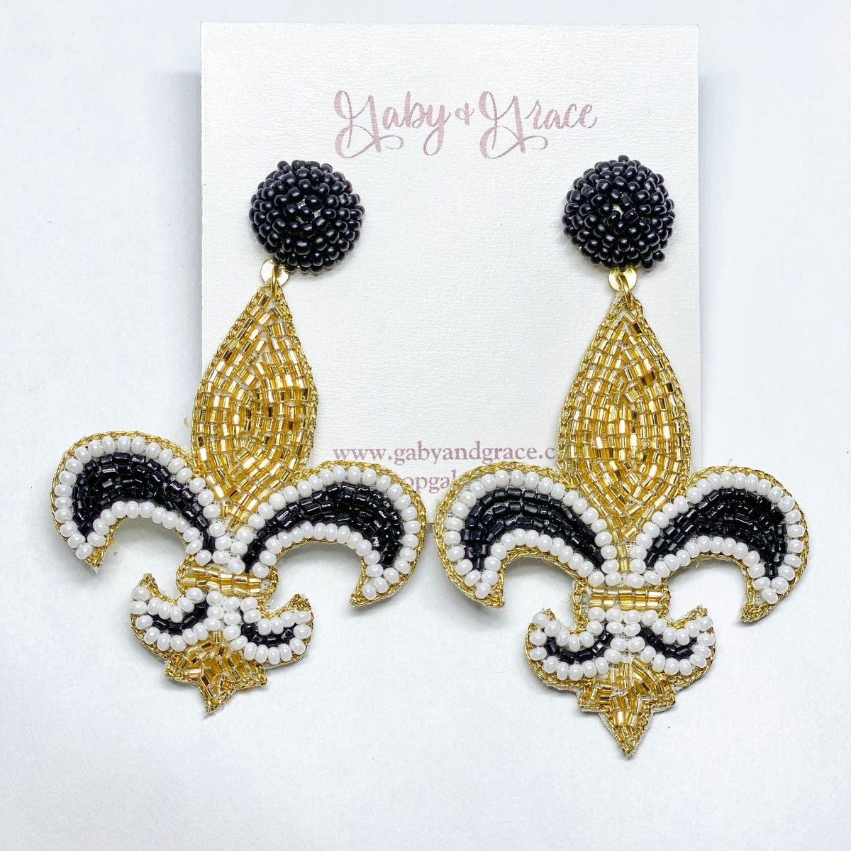 GBG - Gaby & Grace Gaby & Grace Fleur Di Lis Dangling Earrings - Little Miss Muffin Children & Home