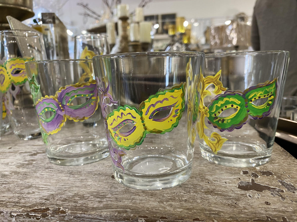 Michelle's Art Box - Michelle's Art Box Mardi Gras Mask Glassware Collection - Little Miss Muffin Children & Home