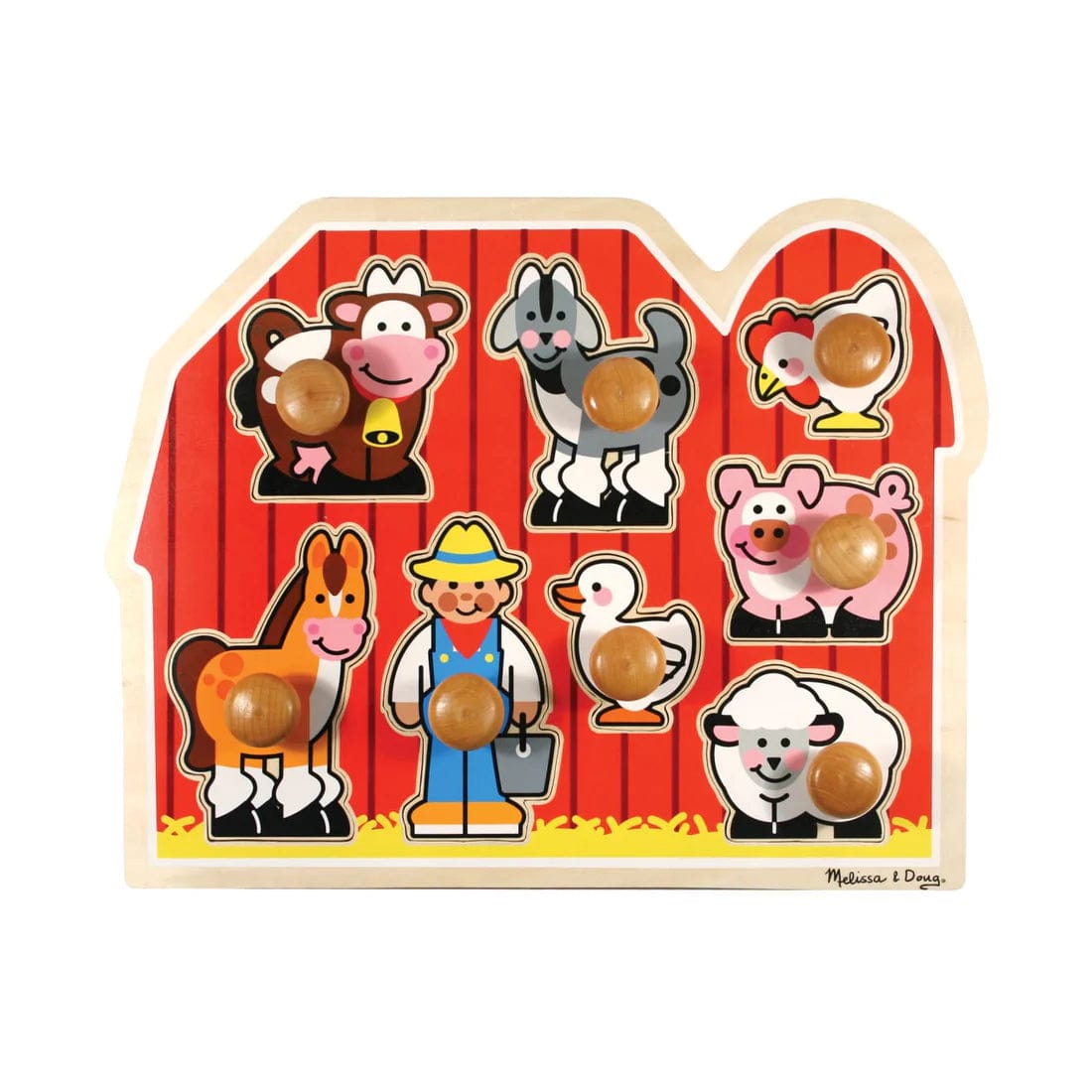 Melissa & Doug Melissa & Doug Large Farm Jumbo Knob Puzzle - 8 pieces - Little Miss Muffin Children & Home