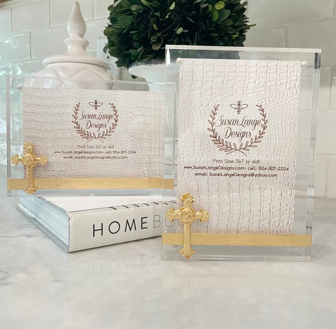 Susan Lange Designs Susan Lange Designs Acrylic Cross Frames 5x7 - Little Miss Muffin Children & Home