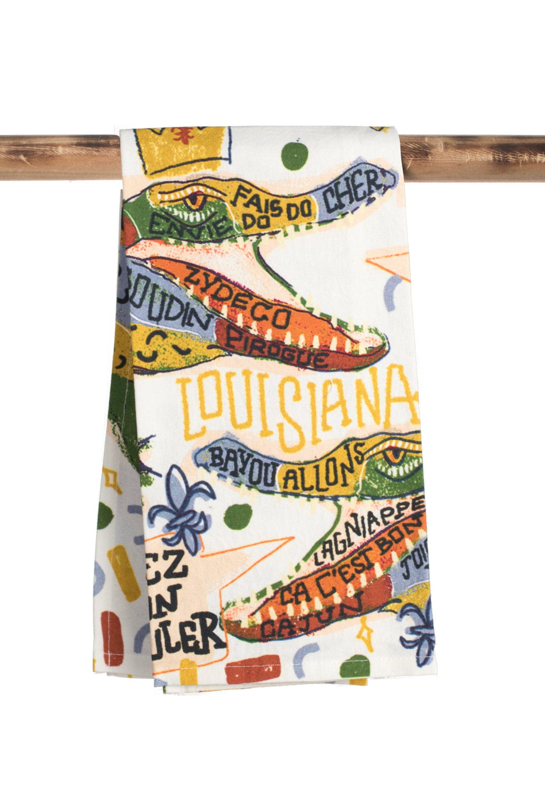 Second Line Ventures The Parish Line Alligator Words Kitchen Towel - Little Miss Muffin Children & Home