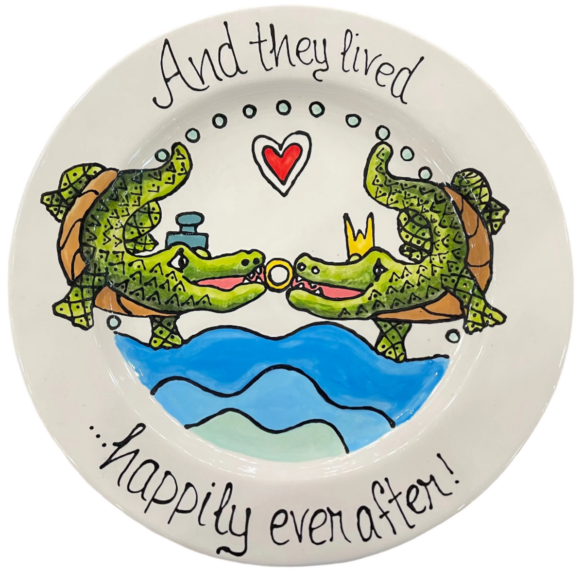 Jan Salzer Art Jan Salzer Round Alligator Wedding Platter - Little Miss Muffin Children & Home