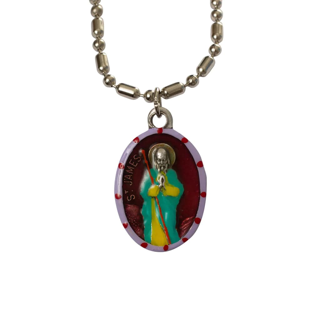 Saints For Sinners Saints For Sinners Saint James Hand Painted Medal - Little Miss Muffin Children & Home