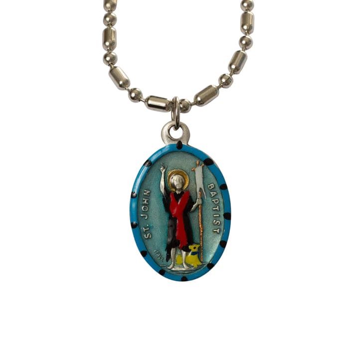 Saints For Sinners Saints For Sinners St. John the Baptist Hand Painted Medal - Little Miss Muffin Children & Home