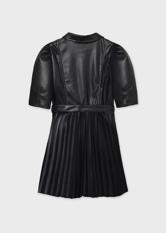 Mayoral B Synth Lthr Pleated dress - Little Miss Muffin Children & Home