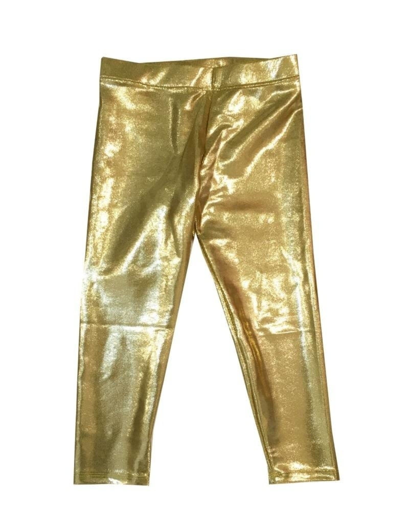 Buy Go Colors Antique Gold Shimmer Leggings (M) Online