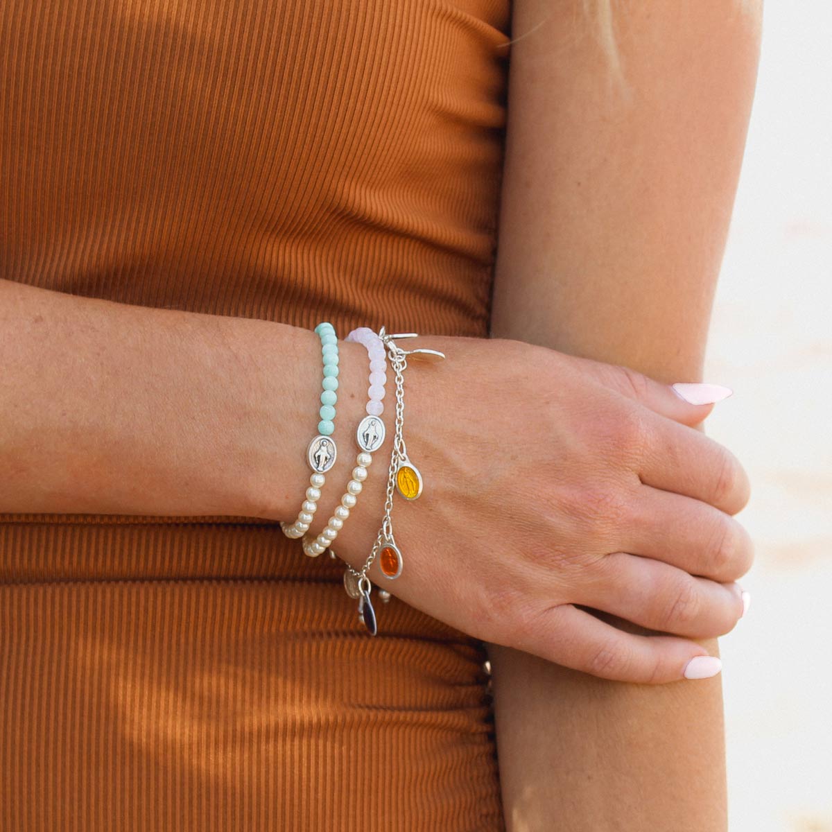 My Saint My Hero My Saint My Hero Miracles Miraculous Mary Charm Bracelet - Little Miss Muffin Children & Home