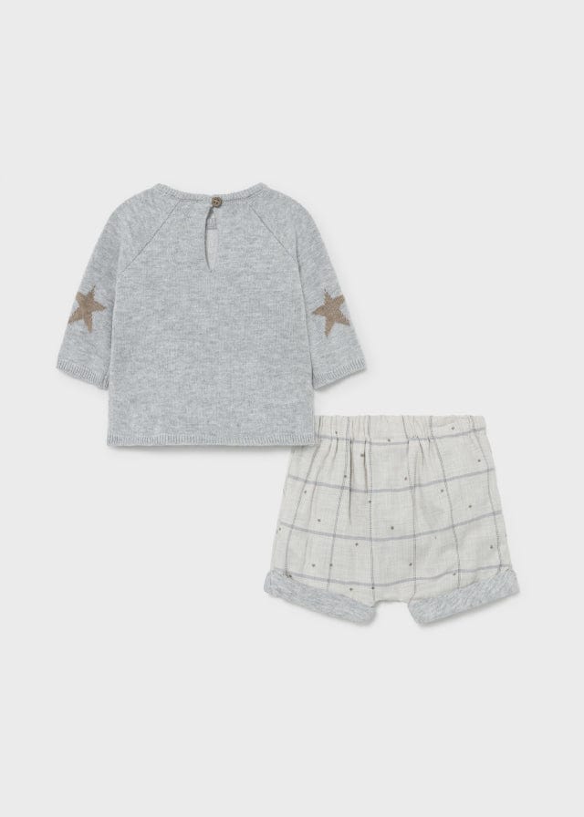 Mayoral Mayoral 3 Piece Sweater & Shorts Set for Baby Boy - Little Miss Muffin Children & Home