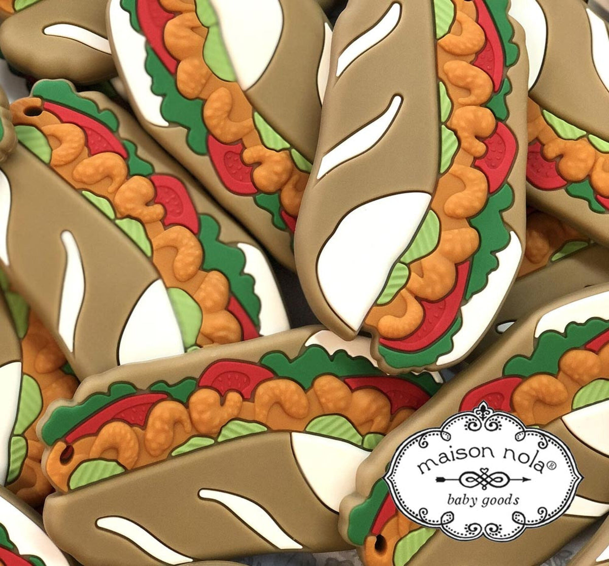 Maison NOLA Maison Nola Shrimp Poboy Silicone Teether - Little Miss Muffin Children & Home