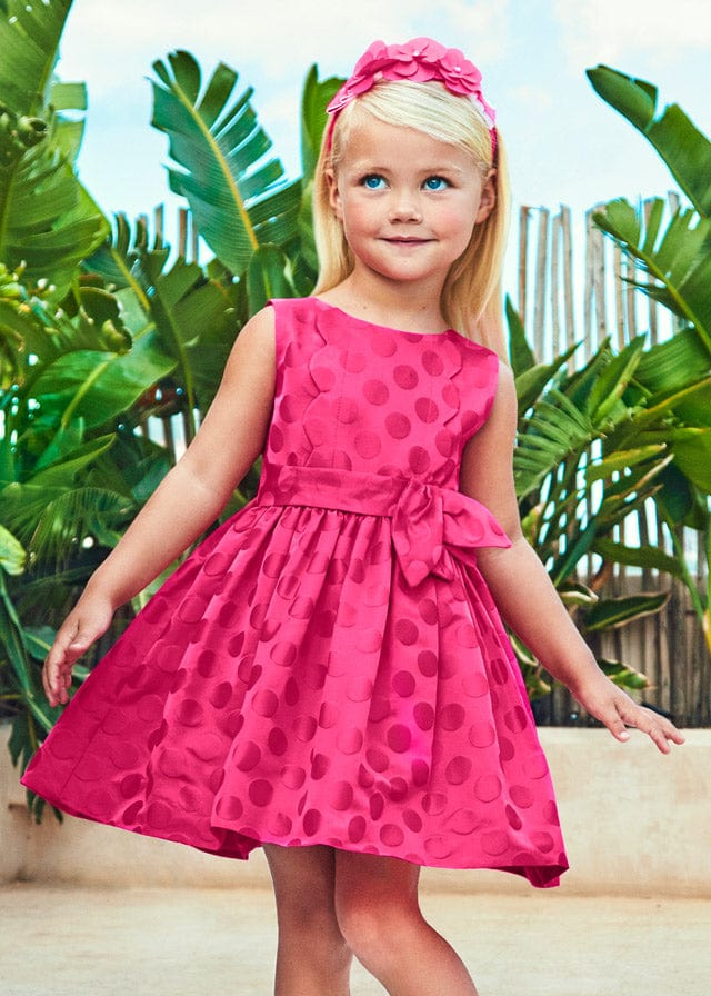 Mayoral Jacquard Dots Sleeveless Dress