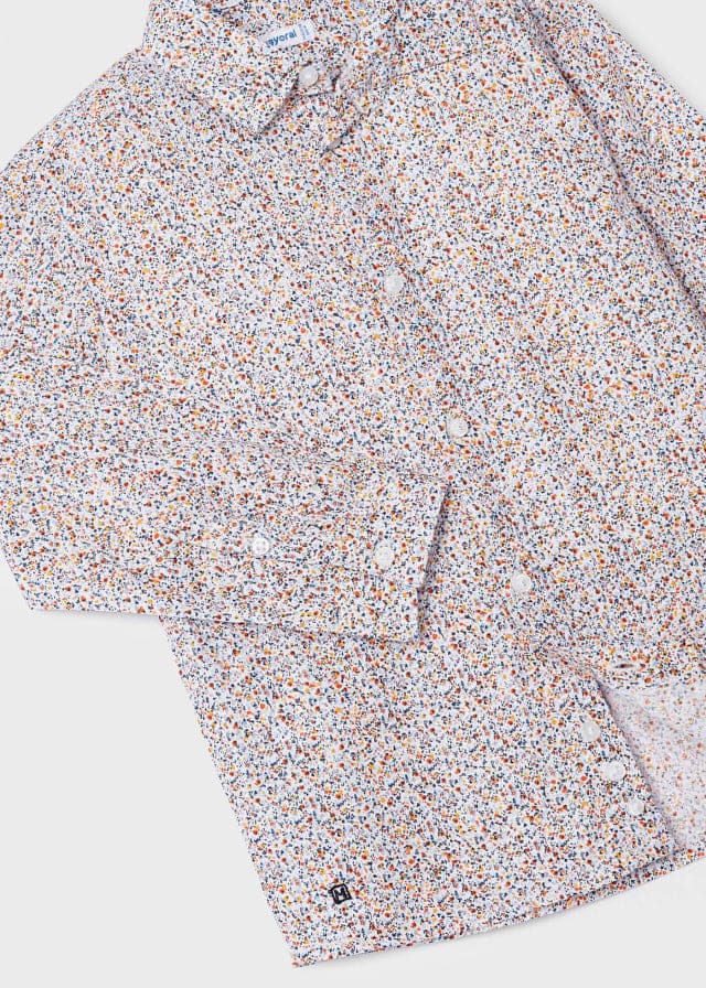 Mayoral Usa Inc Mayoral Long Sleeve Flower Printed Shirt - Little Miss Muffin Children & Home