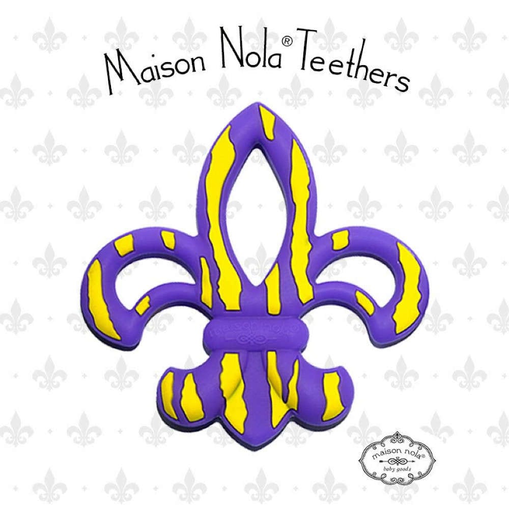 MSN - Maison Nola Maison Nola Fleur De Lis Tiger Teether - Little Miss Muffin Children & Home