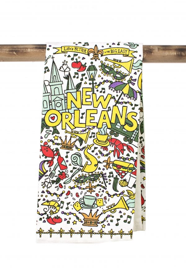 Second Line Ventures The Parish Line New Orleans Montage Kitchen Towel - Little Miss Muffin Children & Home
