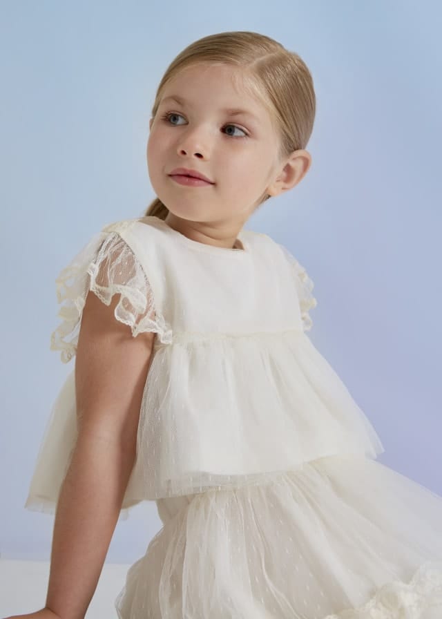 Mayoral Usa Inc Mayoral Plumeti Tulle Shirt - Little Miss Muffin Children & Home