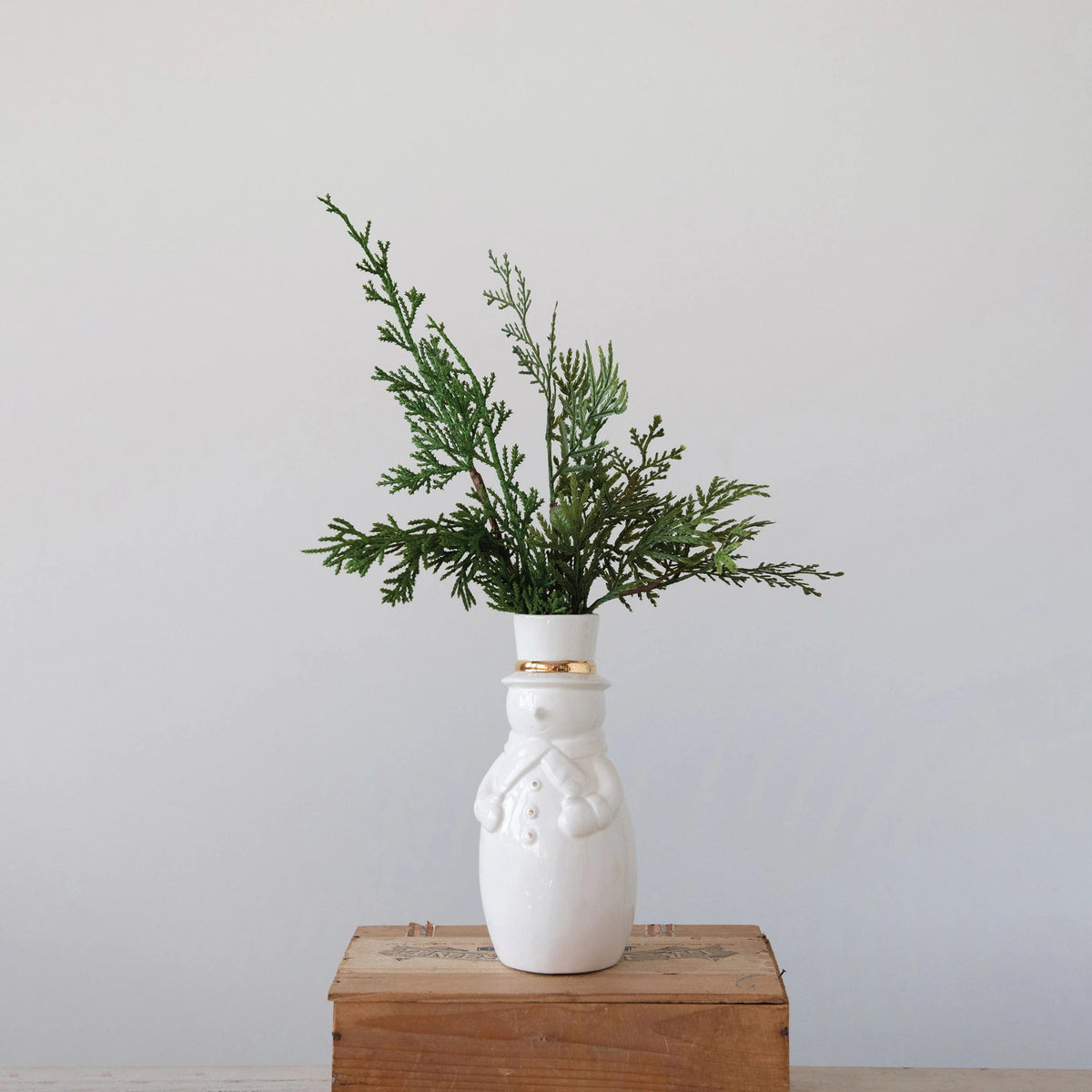 CCO - Creative Co-op Creative Co-op Stoneware Snowman Vase - Little Miss Muffin Children & Home