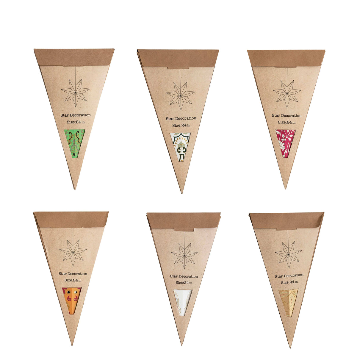 CCO - Creative Co-op Creative Co-op 7-Point Paper Star Ornament - Little Miss Muffin Children & Home