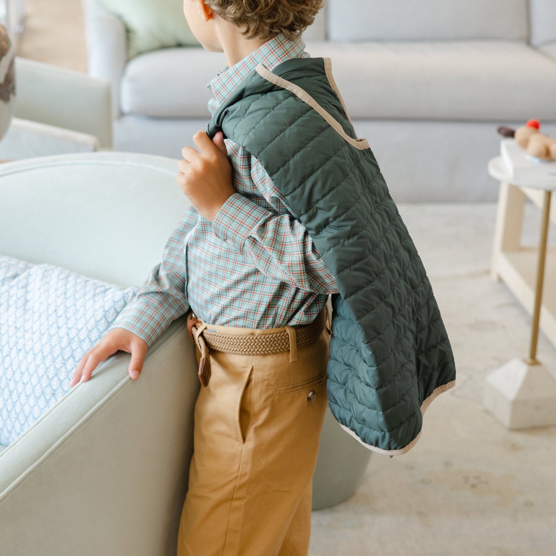 Bailey Boys Quilted Vest in Forest - Little Miss Muffin Children & Home