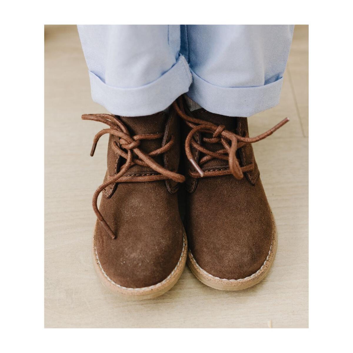 L'Amour Shoes L'Amour Conrad Lace Up Boot in Brown - Little Miss Muffin Children & Home