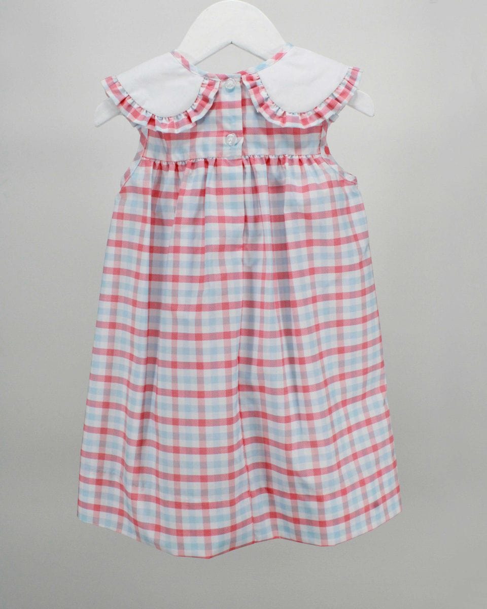 Charming Little One Charming Little One Light Blue and Red Plaid Arianna Dress - Little Miss Muffin Children & Home