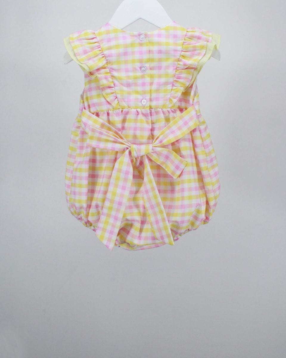 Charming Little One Charming Little One Yellow and Pink Plaid Lilith Bubble - Little Miss Muffin Children & Home