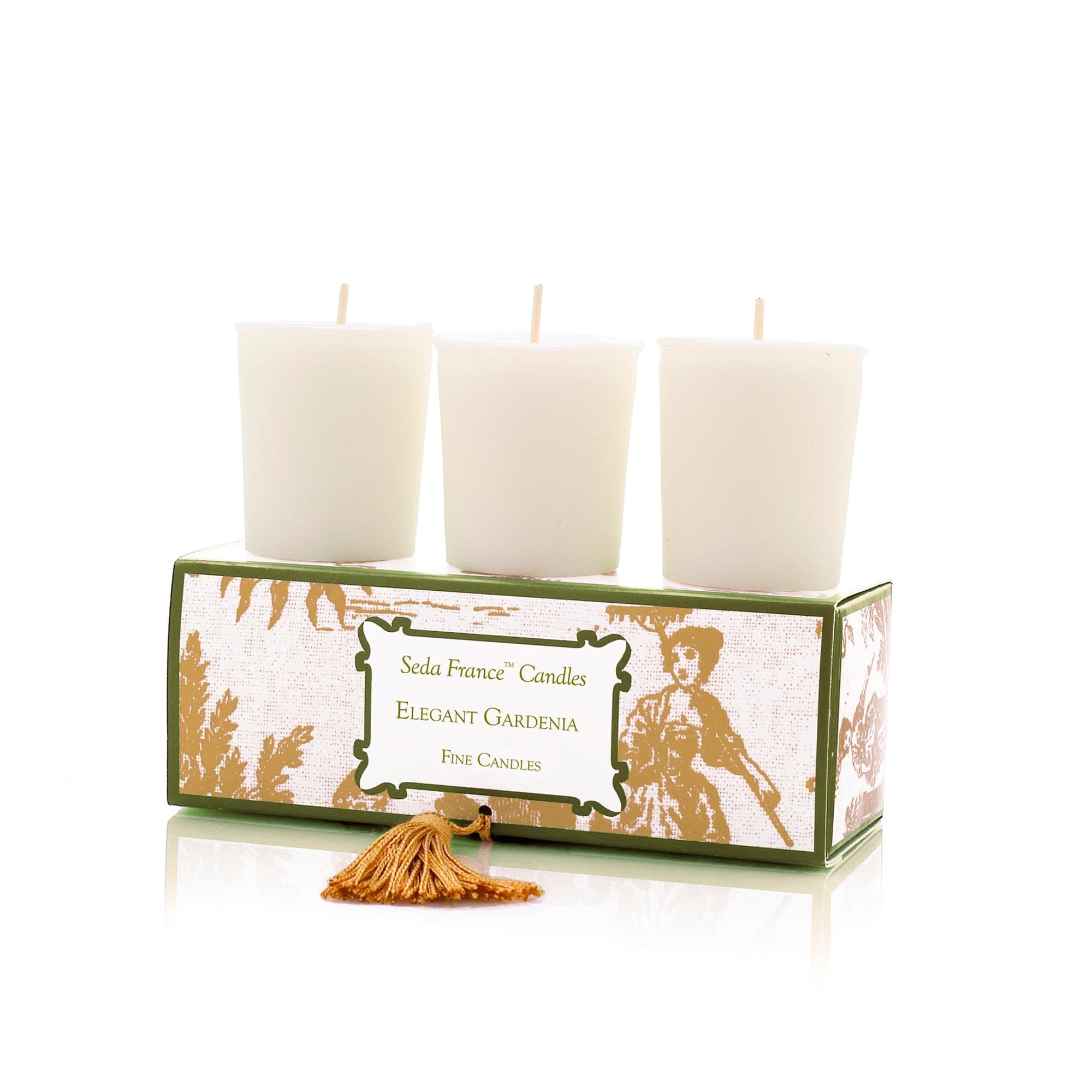 Seda France Elegant Gardenia Classic Toile Votive Candle - Little Miss Muffin Children & Home