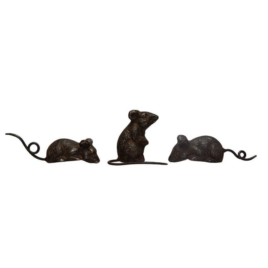 Creative Co-op Creative Co-op Distressed Finish Metal Mouse, 3 Styles - Little Miss Muffin Children & Home