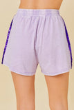 Main Strip Mardi Gras Sequin Stripe Trim Short